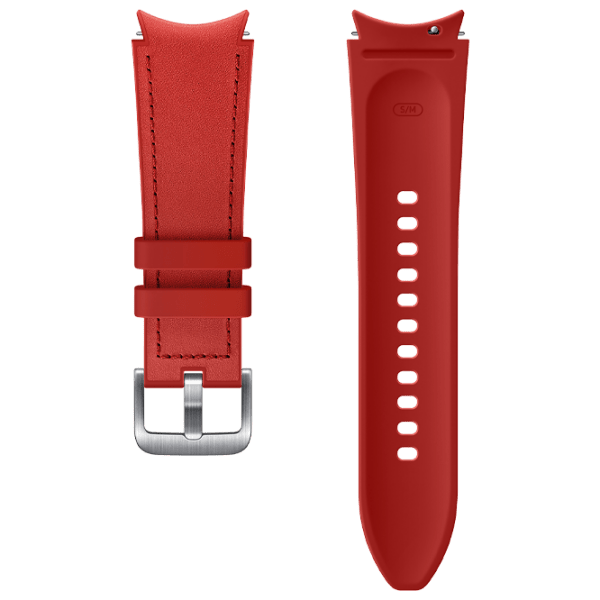 Curelușă Samsung Galaxy Watch 4 ET-SHR88SREG Red Silver Leather photo 4