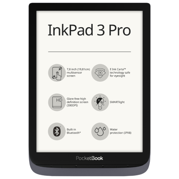 Электронная книга Pocketbook Inkpad 3 Pro 16 ГБ Серый Металлик  photo 1