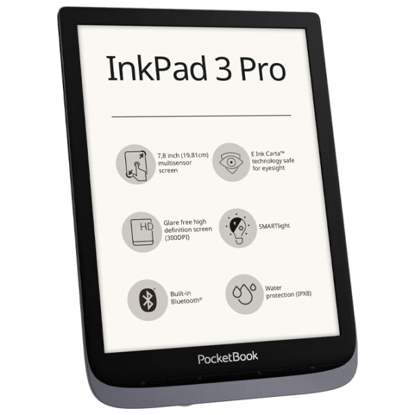 Электронная книга Pocketbook Inkpad 3 Pro 16 ГБ Серый Металлик  photo 3