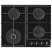 Газовая варочная панель Gorenje GTW 641 EB Черный Закаленное стекло, Решетка: Чугунная