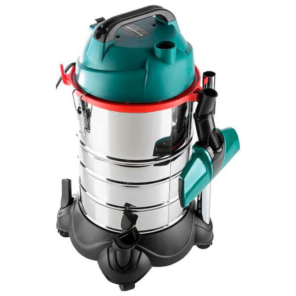 Промышленный пылесос Hammer Flex PIL30A Нержавеющая сталь 1400 Вт, Сухая, Уборка жидкости, Мешок/30 л photo 2