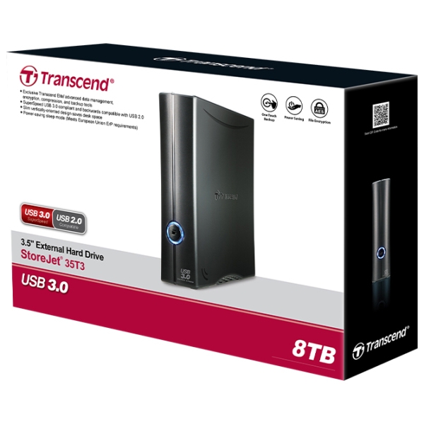 Unitate externă de stocare HDD Transcend 35T3 8 TB Black  photo 5