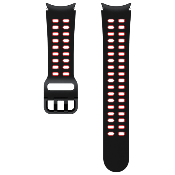 Curelușă Samsung Galaxy Watch 4 ET-SXR87LBEG Black Red Silicon photo 1