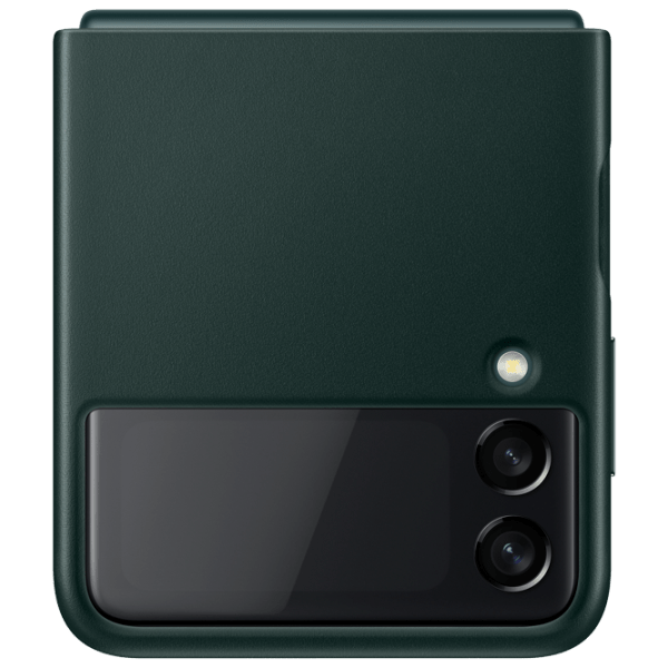 Husă pentru smartphone Samsung Galaxy Flip3 (EF-VF711LGEGRU) Green Samsung, Piele, Back photo 3