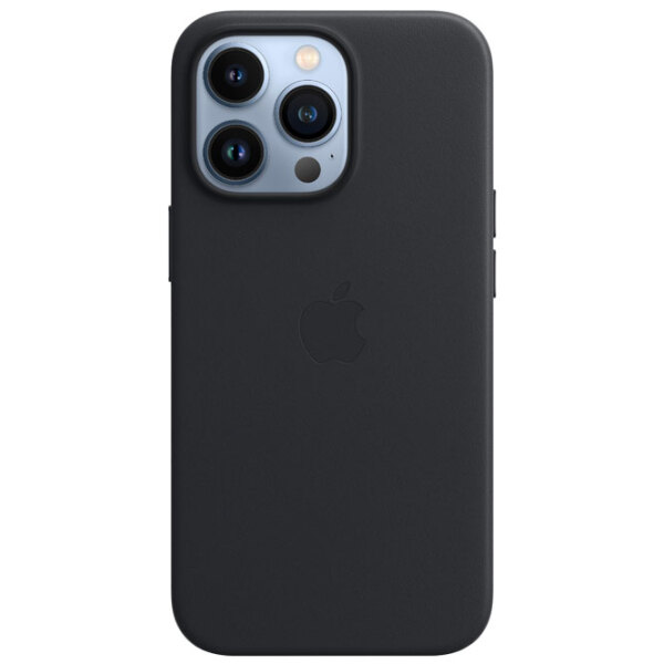 Husă pentru smartphone Apple iPhone 13 Pro Max (MM1R3ZM/ A) Midnight Black Apple, Piele, Back photo 2