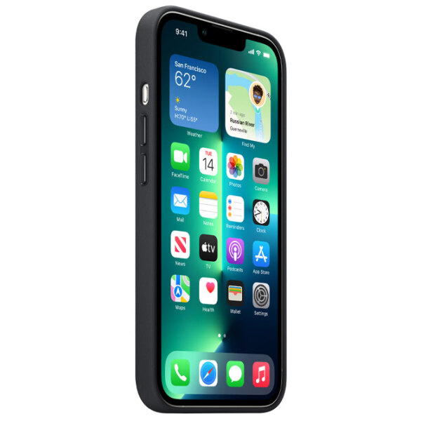 Husă pentru smartphone Apple iPhone 13 Pro Max (MM1R3ZM/ A) Midnight Black Apple, Piele, Back photo 4