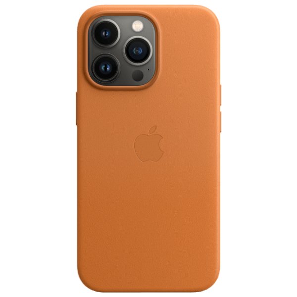 Husă pentru smartphone Apple iPhone 13 Pro Max (MM1L3ZM/ A) Golden Brown Apple, Piele, Back photo 1
