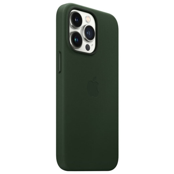 Husă pentru smartphone Apple iPhone 13 Pro Max (MM1Q3ZM/ A) Green Green Apple, Piele, Back photo 3