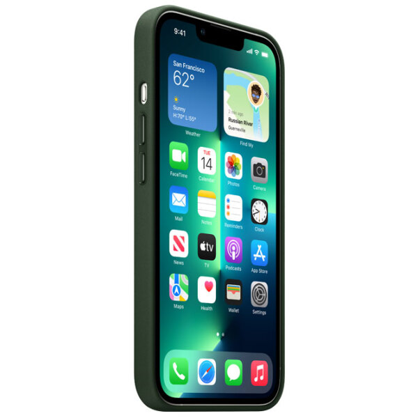 Husă pentru smartphone Apple iPhone 13 Pro Max (MM1Q3ZM/ A) Green Green Apple, Piele, Back photo 4