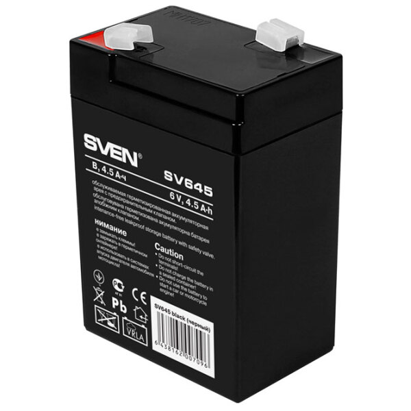 Acumulator pentru UPS Sven SV645 6 V 4.5 A Black  photo 3