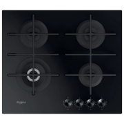 Газовая варочная панель Whirlpool GOWL 628/ NB Черный Закаленное стекло, Решетка: Чугунная