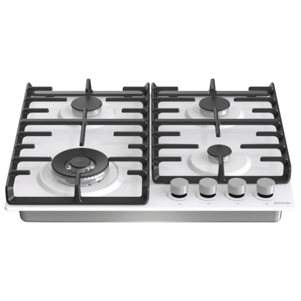 Plită încorporabilă pe gaz Gorenje GW 642 AXW White Oțel emailat, Gratare: Fontă photo 2