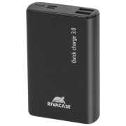 Power Bank 10000 мАч RivaCase VA1037 (18 Вт) Черный 