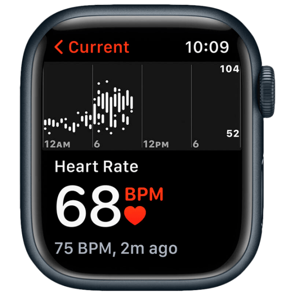 Ceas inteligent Apple Watch Series 7 (MKMX3WB/ A) Midnight Black, Midnight Sport | 41 mm | Aluminiu/ Fluoroelastomer
| MKMX3WB/ A photo 4