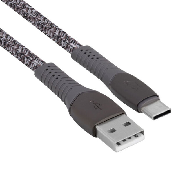 Cablu pentru telefon RivaCase PS6102 USB Type-A/ USB Type-C Gray  photo 2