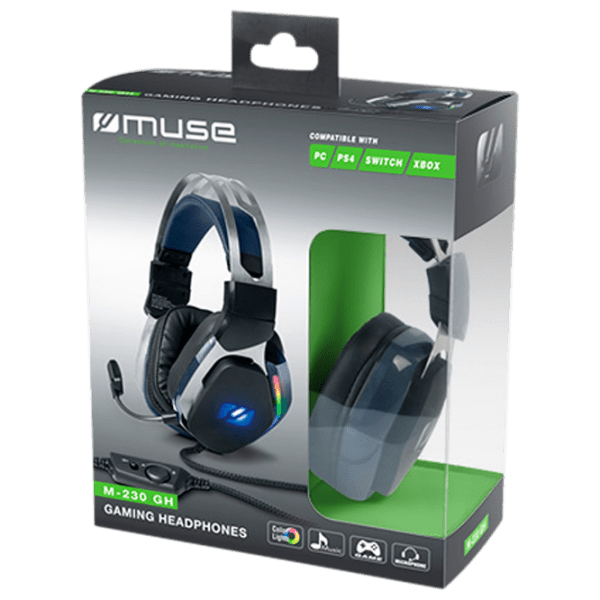 Căști Muse M-230 GH Black Cu fir/ Gaming/ Over the ear photo 2