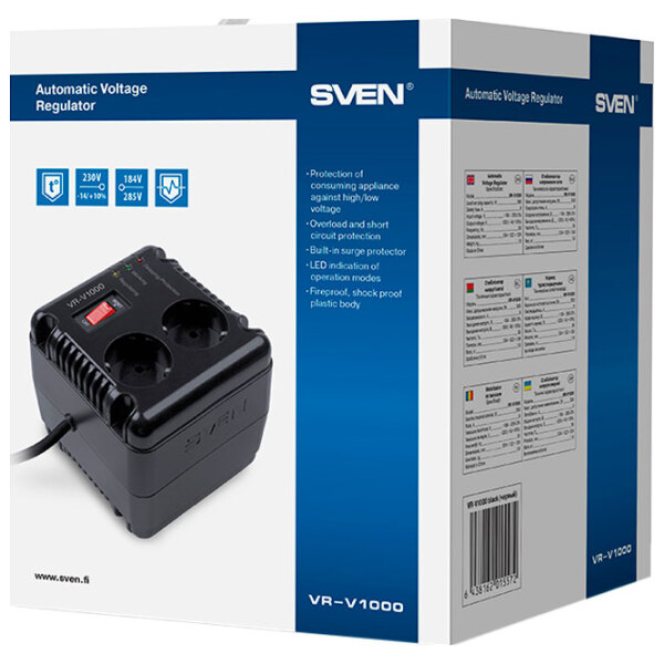 ИБП Sven VR-V1000 Черный  photo 6