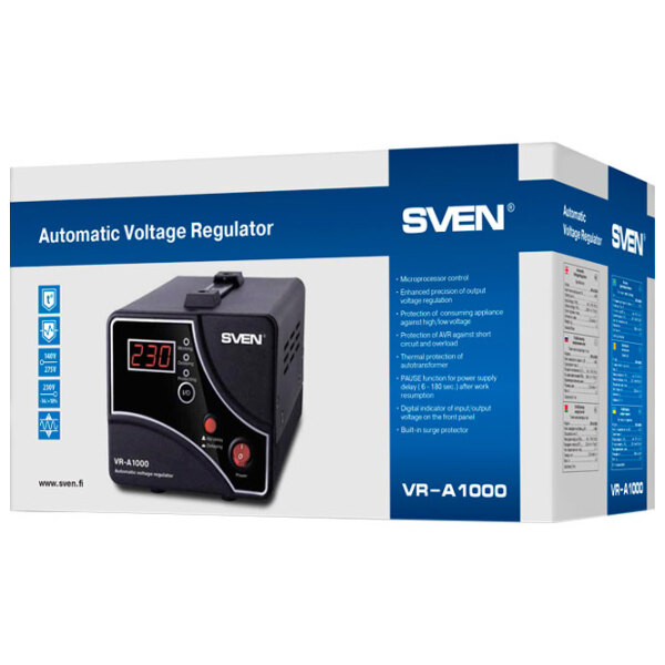 ИБП Sven VR-A1000 (600/ 1000) Черный  photo 5