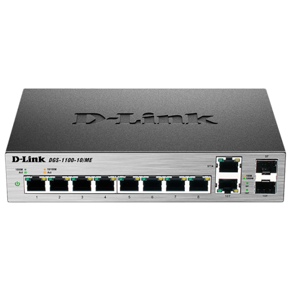 Switch D-Link DGS-1100-10/ME Black 20 Gbit/s photo 1