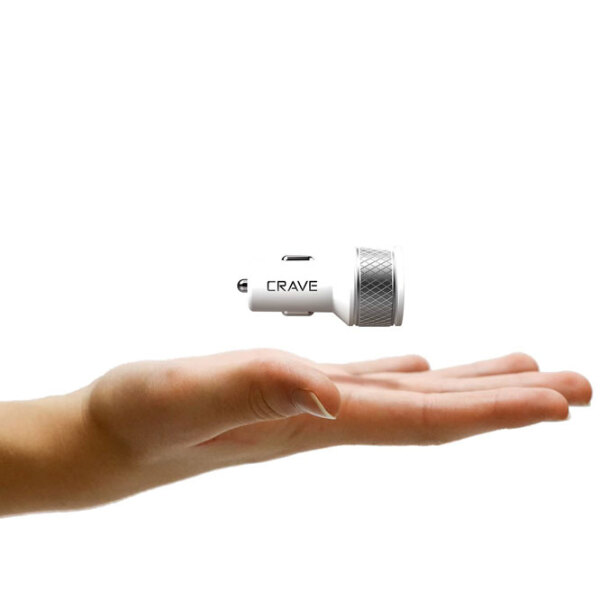 Încărcător auto CRAVE CRVCDU101 (24 W) White 2.4 A / White photo 2