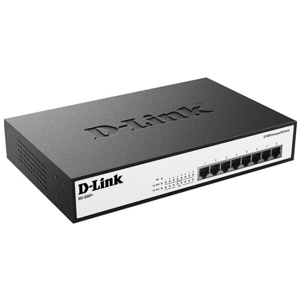 Switch D-Link DES-1008P+/ A1A Черный 1.6 Гбит/ с photo 2