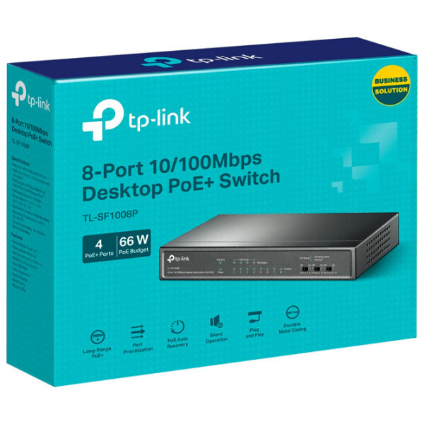 Switch TP-Link TL-SF1008P Black  photo 4