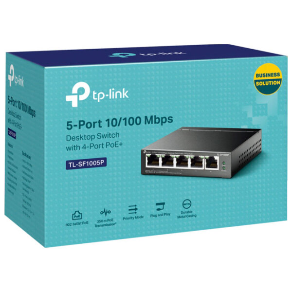 Switch TP-Link TL-SF1005P Black  photo 4