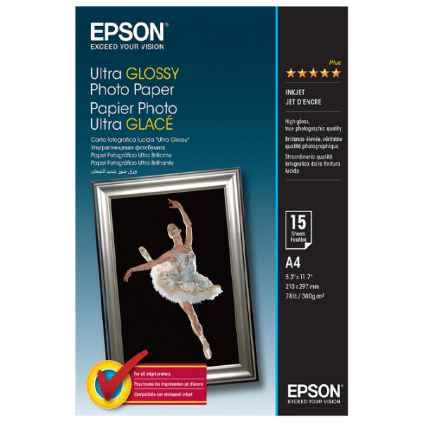 Фотобумага для принтеров Струйный Epson Ultra Glossy Photo Paper 300 г/ м² (15 листов) Белый Глянец photo 1