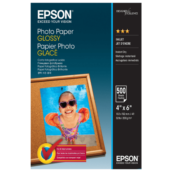 Фотобумага для принтеров Струйный Epson Photo Paper Glossy 200 г/ м² (500 листов) Белый Глянец photo 1