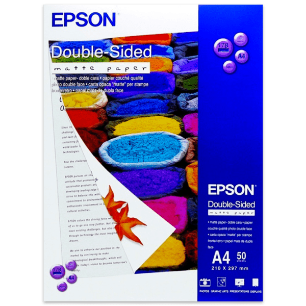 Фотобумага для принтеров Струйный Epson Double-Sided Matte Photo Paper 178 г/ м² (50 листов) Белый Матовый photo 1
