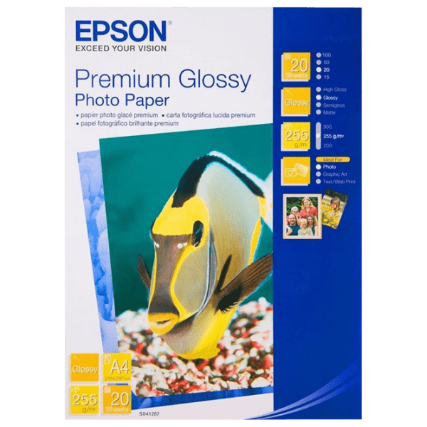 Hârtie foto pentru imprimante Inkjet Epson Premium Glossy Photo Paper 255 g/ m² (50 foi) White Gloss photo 1