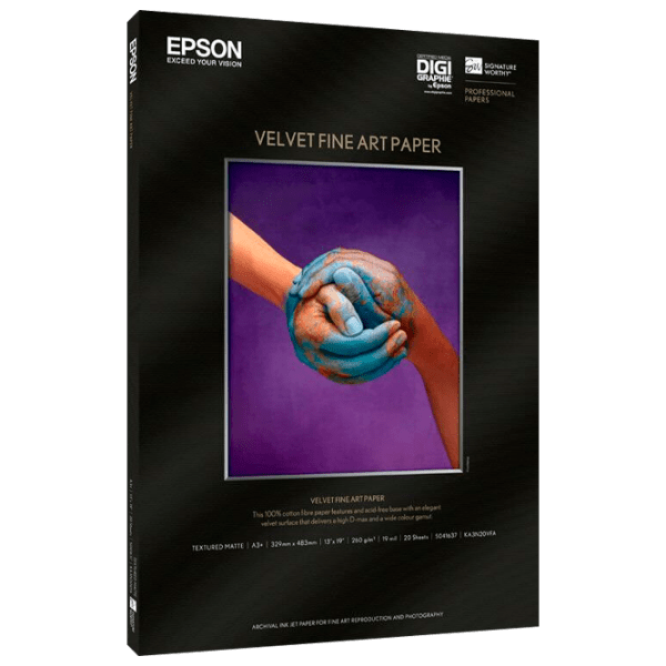 Фотобумага для принтеров Струйный Epson Velvet Fine Art Photo Paper 260 г/ м² (20 листов) Белый Матовый photo 1