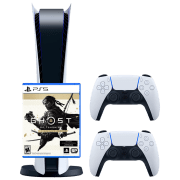 Consolă pentru jocuri Sony PlayStation 5 + Ghost of Tsushima + Extra DualSense White SSD 825 GB, RAM 16 GB