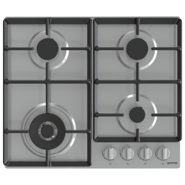 Plită încorporabilă pe gaz Gorenje GW 641 EX Inox Inox, Gratare: Fontă photo 1