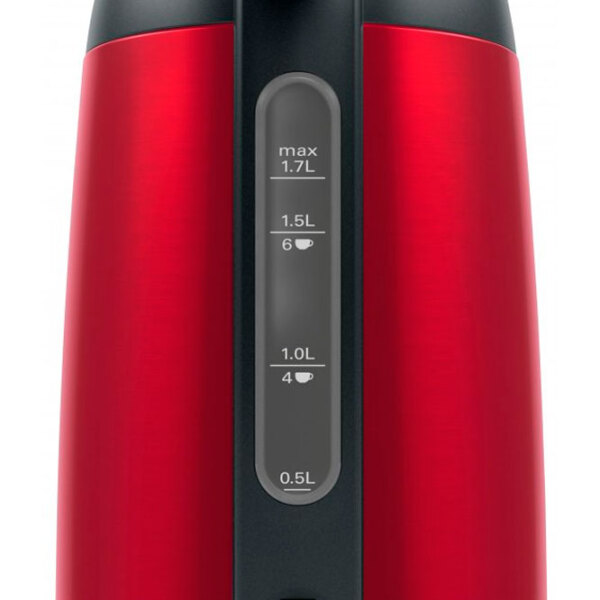 Электрочайник Bosch TWK3P424 Красный 2400 Вт, 1.7 л, Внутреннее покрытие: Нержавеющая сталь photo 2