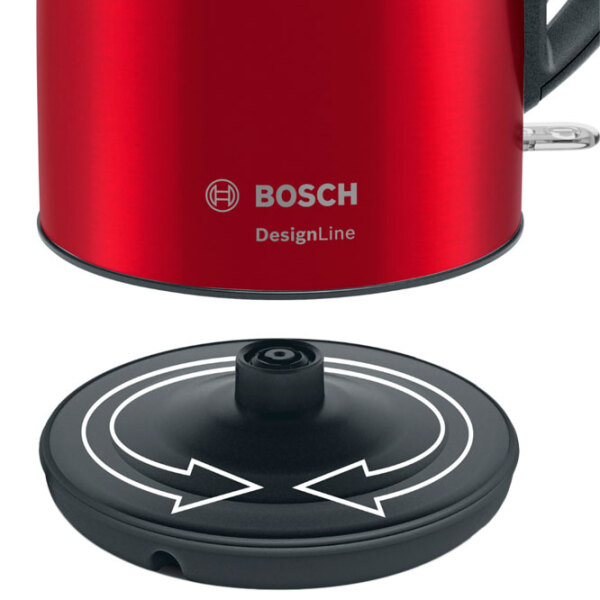 Электрочайник Bosch TWK3P424 Красный 2400 Вт, 1.7 л, Внутреннее покрытие: Нержавеющая сталь photo 4