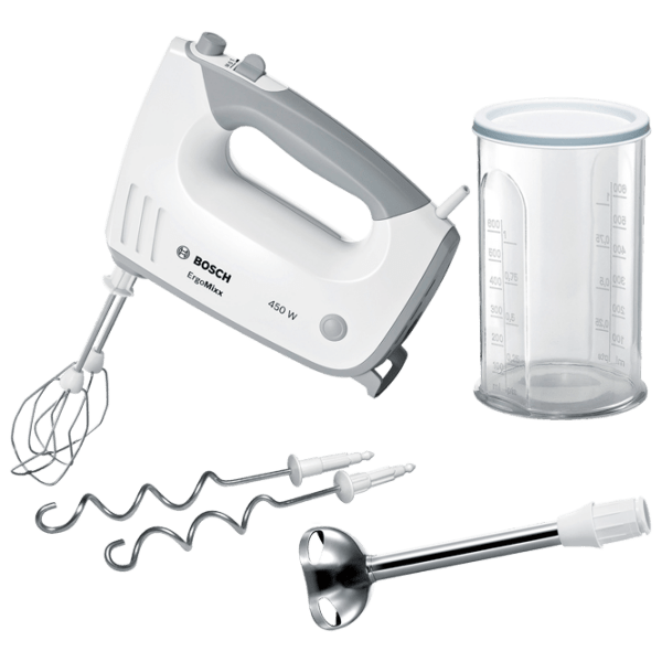 Mixer Bosch MFQ36470 White 450 W, Numărul de viteze: 5, Regim turbo photo 1