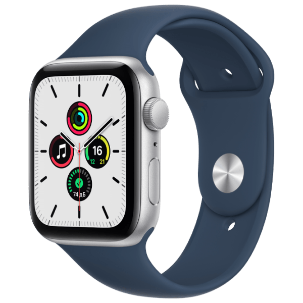 Умные часы Apple Watch SE + GPS (MKQ43) Серебристый, Abyss Blue Sport 1.78" | 40 мм | Алюминий/ Фторэластомер
| MKQ43 photo 2