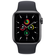 Умные часы Apple Watch SE + GPS (MKQ13) Серый, Midnight Sport  | 40 мм | Алюминий/Фторэластомер
| MKQ13