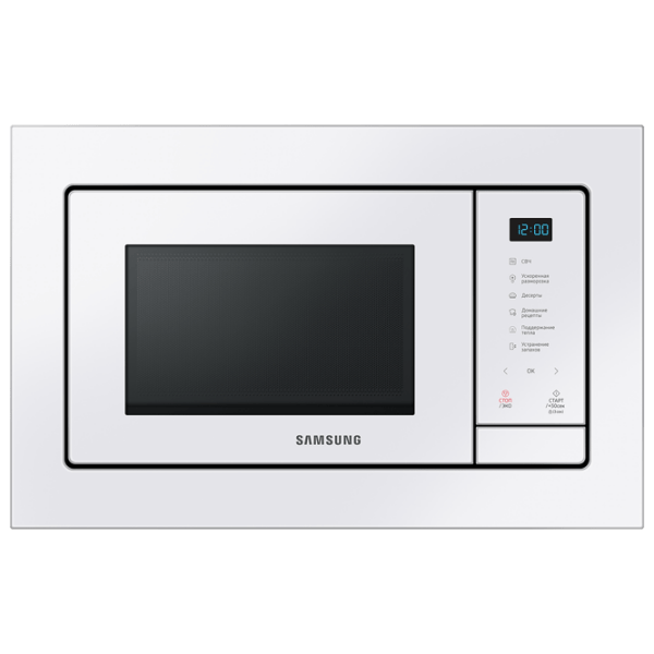 Cuptor cu microunde Samsung MS23A7118AW/ BW White Solo, 23 l, 800 W photo 1