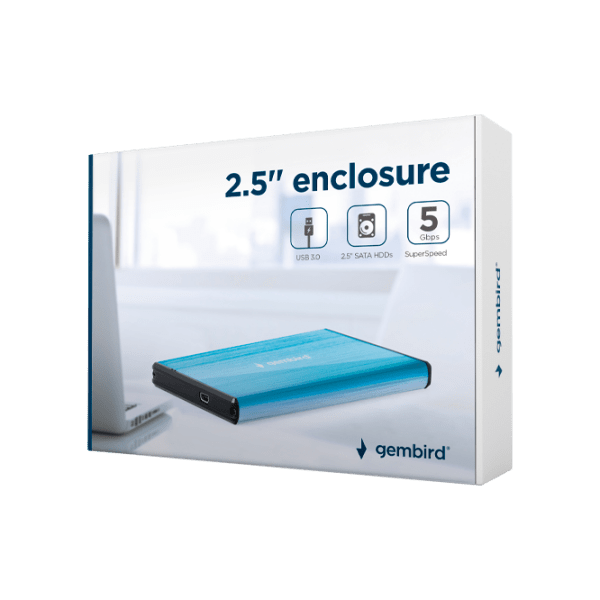 Carcasă externă pentru HDD Gembird EE2-U3S-3-R Blue USB 3.0 photo 2
