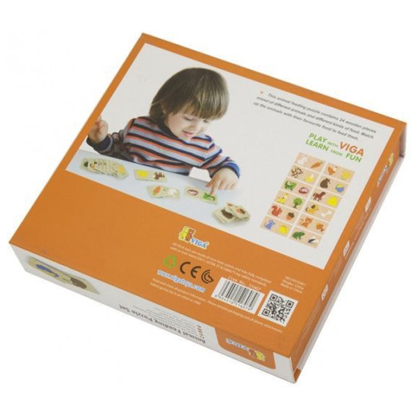 Puzzle 2D VIGA Animal Feeding Puzzle Set (51607) Numărul de piese: 24, V&acirc;rsta recomandată: 1.5+ photo 2