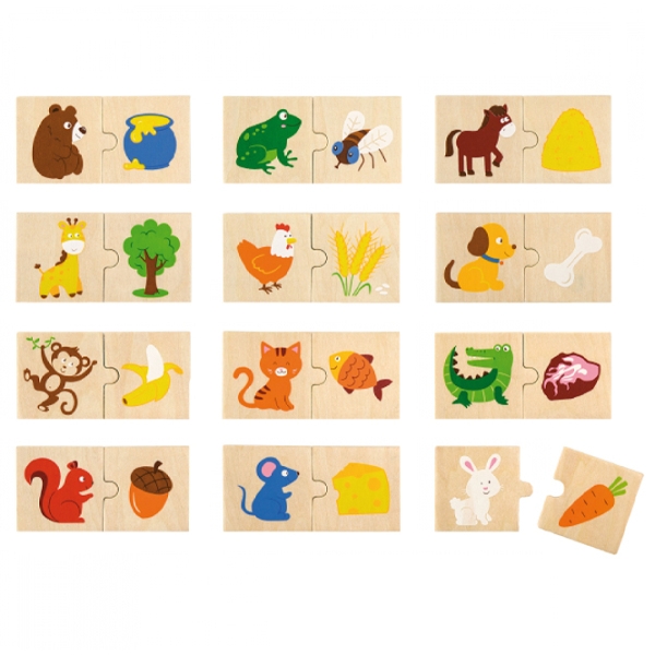 Puzzle 2D VIGA Animal Feeding Puzzle Set (51607) Numărul de piese: 24, V&acirc;rsta recomandată: 1.5+ photo 3