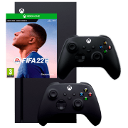 Consolă pentru jocuri Microsoft Xbox Series X + FIFA22 + Extra Controller White Black SSD 1 TB, RAM 16 GB