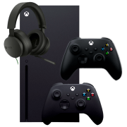 Consolă pentru jocuri Microsoft Xbox Series X + Extra Controller + Xbox Stereo Headset Black SSD 1 TB, RAM 16 GB