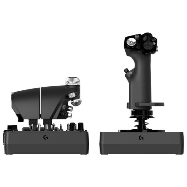 Joystick Logitech X56 H.O.T.A.S Flight Simulator Black Cu fir / buttons photo 2