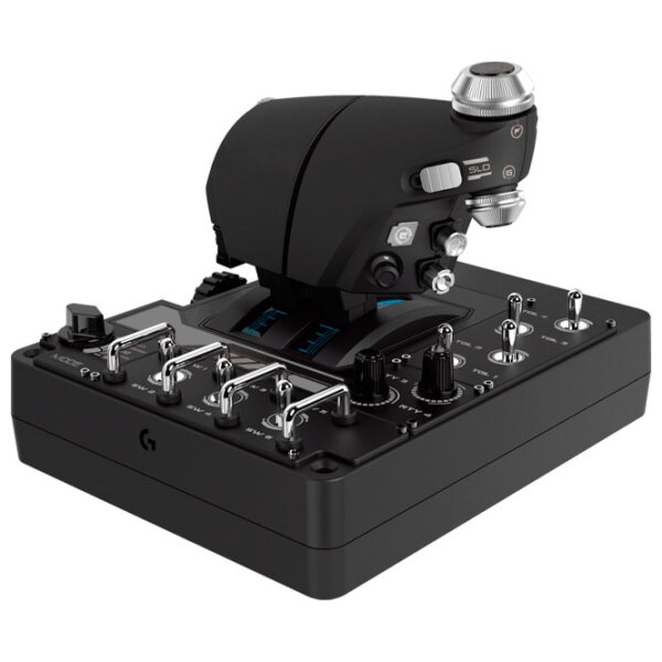 Joystick Logitech X56 H.O.T.A.S Flight Simulator Black Cu fir / buttons photo 4