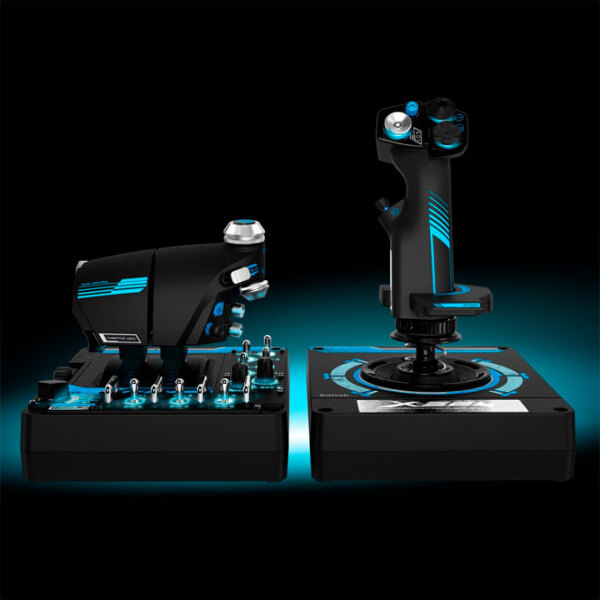 Joystick Logitech X56 H.O.T.A.S Flight Simulator Black Cu fir / buttons photo 5