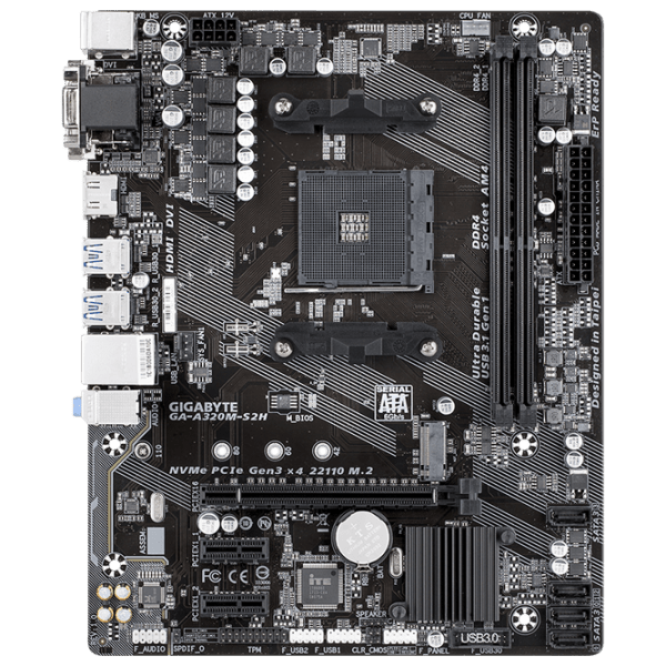 Материнская плата Gigabyte A320M-S2H 3.1 mATX  photo 1