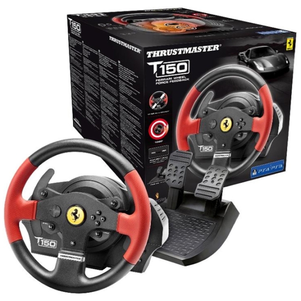 Volan Thrustmaster T150 Ferrari Force Feedback Black Cu fir / 15 buttons photo 5